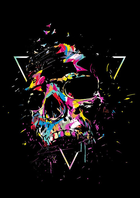 Skull X Poster Print - Balazs Solti