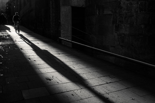 Winter morning in old town Poster Print - Ignasi Raventos