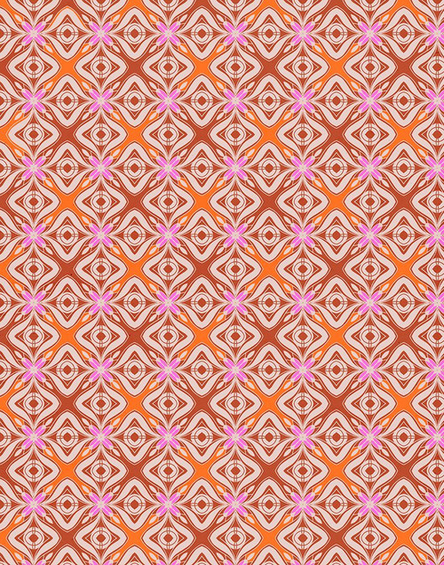 1970 Tile Pattern Poster Print - Treechild