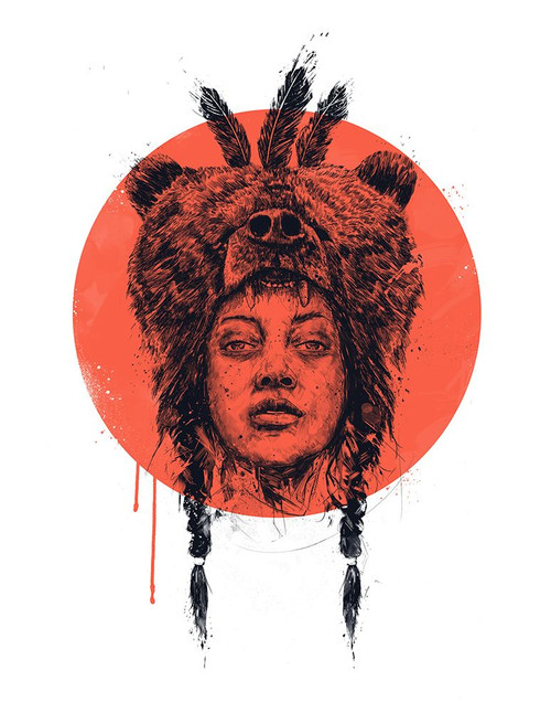 Shaman girl Poster Print - Balazs Solti