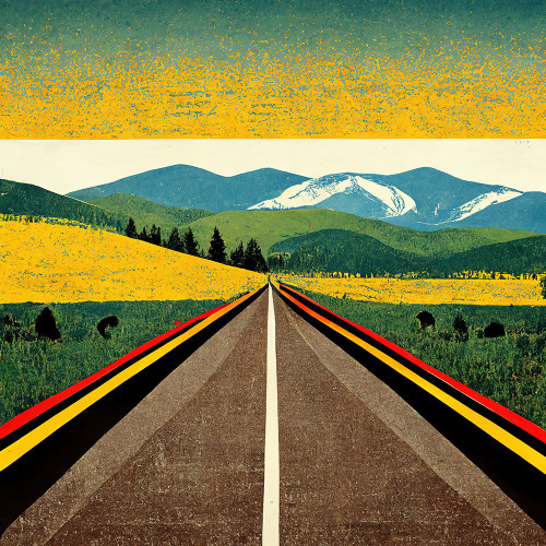 A Cheerful Drive Poster Print - Screendoor