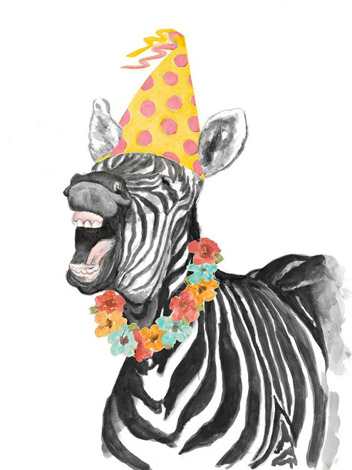 Party Zebra Poster Print - Patricia Pinto Party Zebra Poster Print - Patricia Pinto