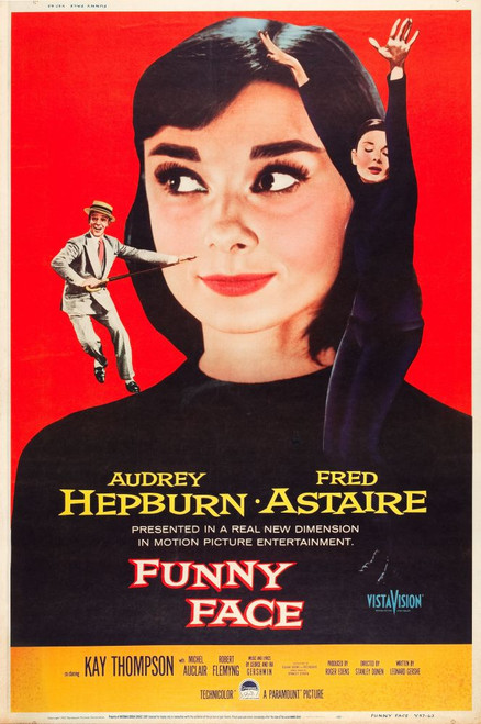Funny Face, L-R: Fred Astaire, Audrey Hepburn On Us Poster Art, 1957 Poster Print