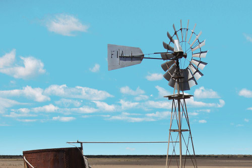Windmill in the Field Poster Print - Anna Coppel