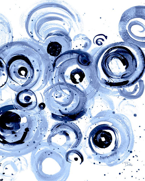 Circulation Indigo Poster Print - Patricia Pinto