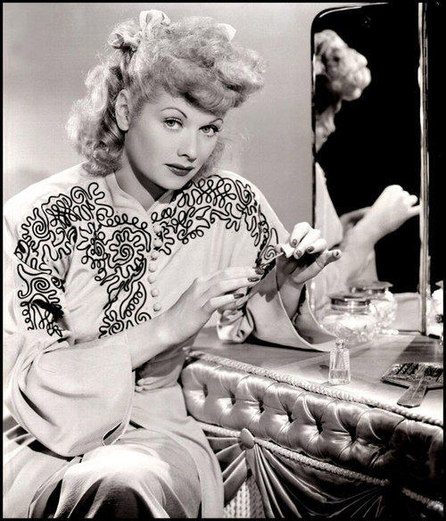 Lucille Ball Sits At A Vanity For A Publicity Still, 1940S Poster Print