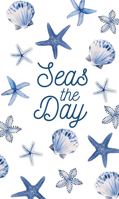 Seas The Day Indigo Starfish Poster Print - lanie Loreth