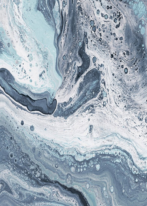 Blue Oil Spill II Poster Print - Julie DeRice