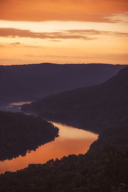 Red Sunrise Poster Print - Rachel Lee