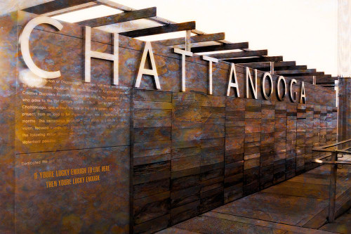 Chatt Pier Sign Lucky Enough Poster Print - Rachel Lee