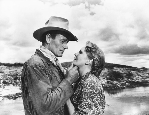Hondo, From Left, John Wayne, Geraldine Page, 1953 Poster Print