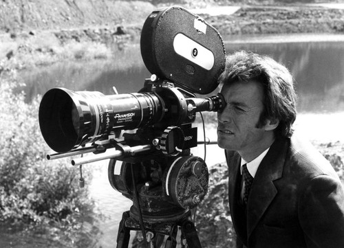Star Clint Eastwood Checks A Camera Set Up During Production Of Dirty Harry, 1971 Poster Print