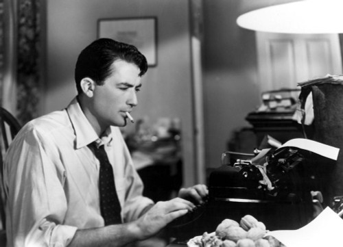 Gentleman'S Agreement, Gregory Peck, 1947, Typing And Smoking. Tm And Copyright 20Th Century Fox Film Corp. All Rights Reserved. Poster Print