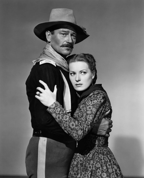 Rio Grande, From Left: John Wayne, Maureen O'Hara, 1950, Riogrande1950-Fsct01, Photo By: Everett Collection Poster Print
