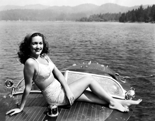 Masquerade In Mexico, Dorothy Lamour, On Location In Lake Arrowhead, 1945 Poster Print