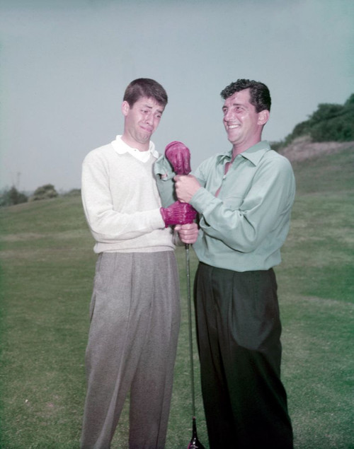From Left: Jerry Lewis, Dean Martin, Golfing, Ca. 1953. Ph: Tv Guide / Courtesy Everett Collection Poster Print