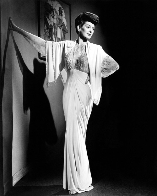 What A Woman!, Rosalind Russell, In A Crystal-Beaded Jersey Gown By Travis Banton, 1943 Poster Print