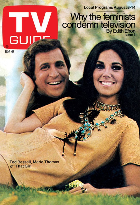 That Girl, Ted Bessell, Marlo Thomas, Tv Guide Cover, August 8-14, 1970. Tv Guide/Courtesy Everett Collection Poster Print