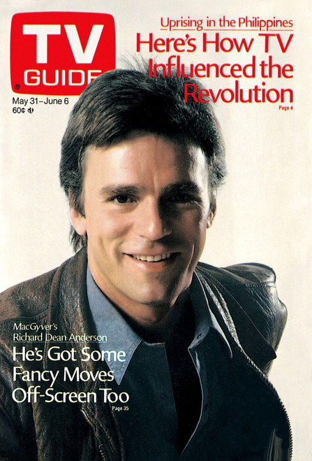Macgyver, Richard Dean Anderson, Tv Guide Cover, May 31 - June 6, 1986. Ph: Mario Casilli. Tv Guide/Courtesy Everett Collection Poster Print