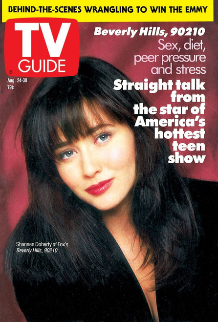 Beverly Hills 90210, Shannen Doherty, Tv Guide Cover, August 24-30, 1991. Tv Guide/Courtesy Everett Collection Poster Print