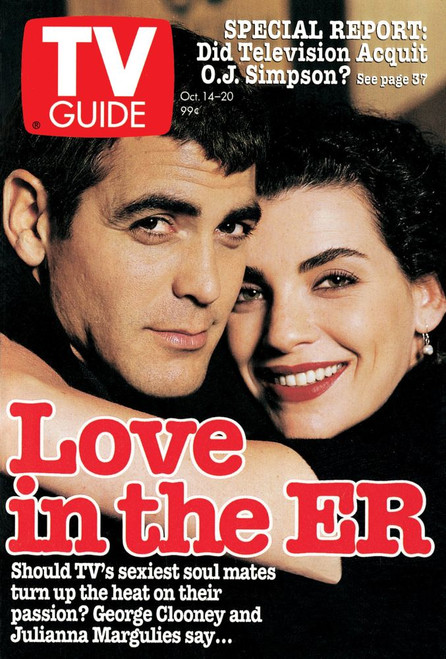 Er, George Clooney, Julianna Margulies, Tv Guide Cover, October 14-20, 1995. Ph: Lance Staedler. Tv Guide/Courtesy Everett Collection Poster Print