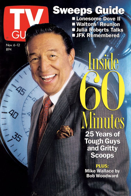 60 Minutes, Mike Wallace, Tv Guide Cover, November 6-12, 1993. Ph: Steve Hill. Tv Guide/Courtesy Everett Collection Poster Print