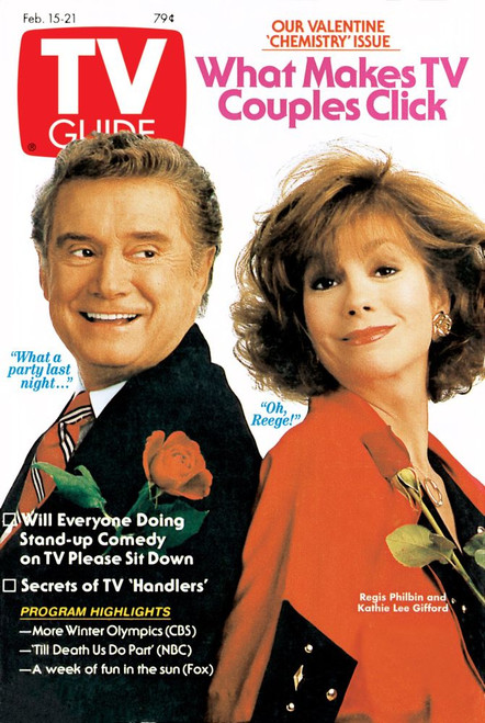 Live With Regis And Kathie Lee, Regis Philbin, Kathie Lee Gifford, Tv Guide Cover, February 15-21, 1992. Tv Guide/Courtesy Everett Collection Poster Print