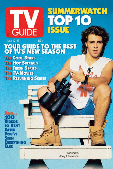 Blossom, Joey Lawrence, Tv Guide Cover, June 12-18, 1993. Ph: Jeff Katz. Tv Guide/Courtesy Everett Collection Poster Print