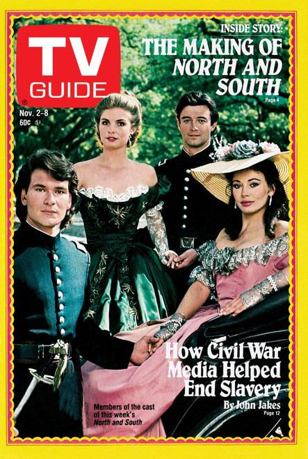 The North And The South, Patrick Swayze, Wendy Kilbourne, James Read, Lesley-Anne Down, Tv Guide Cover, November 2-8, 1985. Tv Guide/Courtesy Everett Collection Poster Print
