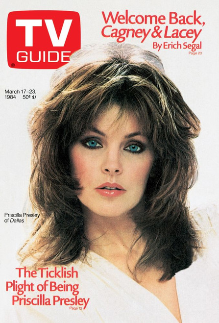 Dallas, Priscilla Presley, Tv Guide Cover, March 17-23, 1984. Ph: Mario Casilli. Tv Guide/Courtesy Everett Collection Poster Print