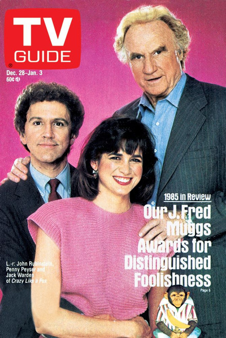 Crazy Like A Fox, From Left: John Rubinstein, Penny Peyser, Jack Warden, Tv Guide Cover, December 28, 1985 - January 3, 1986. Tv Guide/Courtesy Everett Collection Poster Print