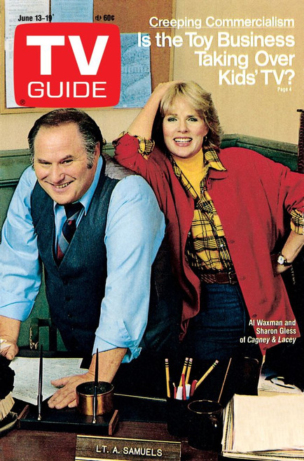 Cagney And Lacey, Al Waxman, Sharon Gless, Tv Guide Cover, June 13-19, 1987. Tv Guide/Courtesy Everett Collection Poster Print