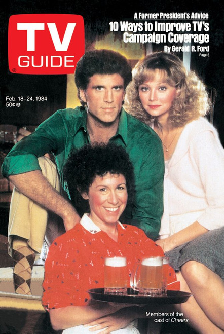 Cheers, Clockwise From Top Left: Ted Danson, Shelley Long, Rhea Perlman, Tv Guide Cover, February 18-24, 1984. Tv Guide/Courtesy Everett Collection Poster Print