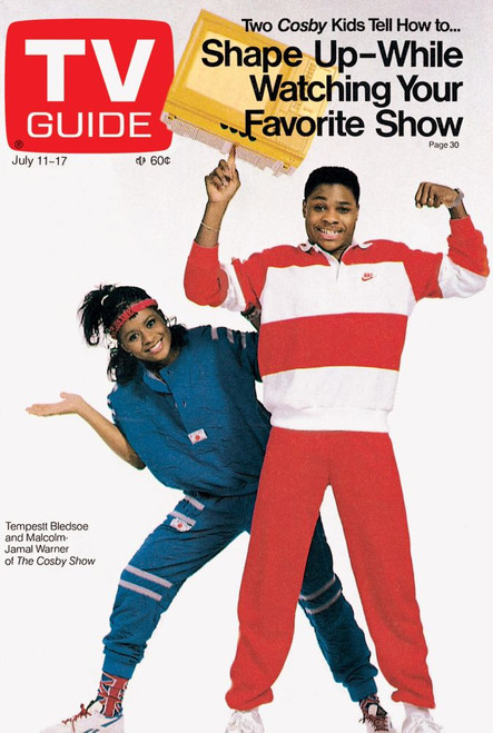 The Cosby Show, From Left: Tempestt Bledsoe, Malcolm-Jamal Warner, Tv Guide Cover, July , 1987. Tv Guide/Courtesy Everett Collection Poster Print