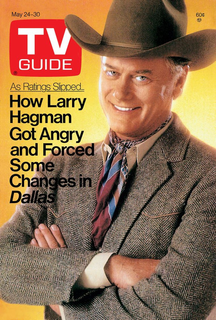 Dallas, Larry Hagman, Tv Guide Cover, May 24-30, 1986. Ph: Mario Casilli. Tv Guide/Courtesy Everett Collection Poster Print