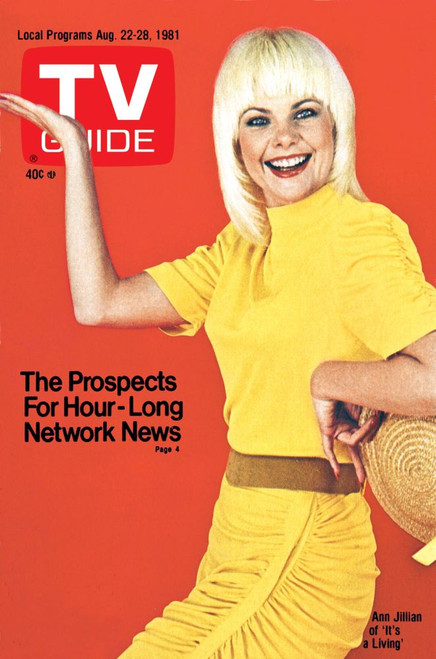 It'S A Living, Ann Jillian, Tv Guide Cover, August 22-28, 1981. Tv Guide/Courtesy Everett Collection Poster Print