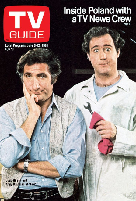 Taxi, From Left: Judd Hirsch, Andy Kaufman, Tv Guide Cover, June 6-12, 1981. Tv Guide/Courtesy Everett Collection Poster Print