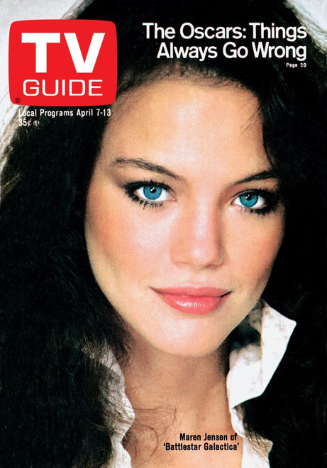 Battlestar Galactica, Maren Jensen, Tv Guide Cover, April 7-13, 1979. Tv Guide/Courtesy Everett Collection Poster Print