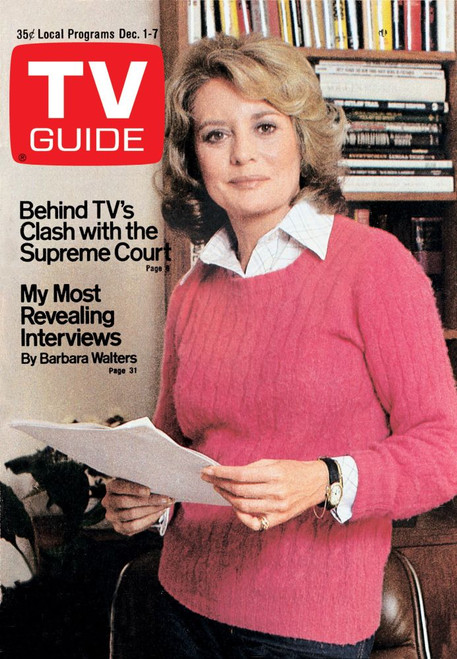 The Barbara Walters Special, Barbara Walters, Tv Guide Cover, December 1-7, 1979. Tv Guide/Courtesy Everett Collection Poster Print