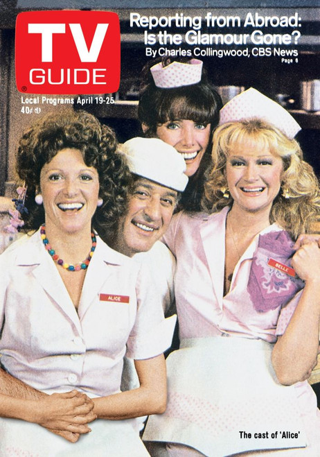 Alice, From Left: Linda Lavin, Vic Tayback, Beth Howland, Diane Ladd, Tv Guide Cover, April 19-25, 1980. Tv Guide/Courtesy Everett Collection Poster Print