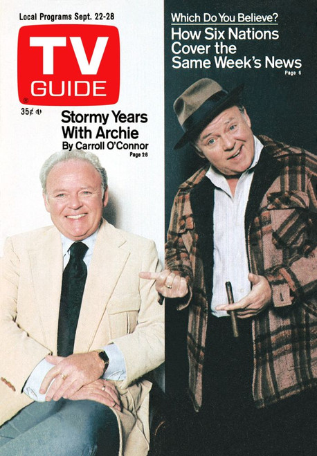 All In The Family, Carroll O'Connor, Tv Guide Cover, September 22-28, 1979. Tv Guide/Courtesy Everett Collection Poster Print