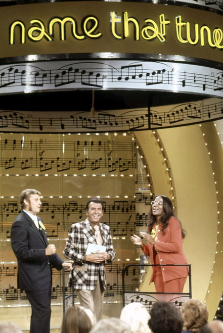 Name That Tune, Center: Dennis James With Contestants, 1974-75. Poster Print