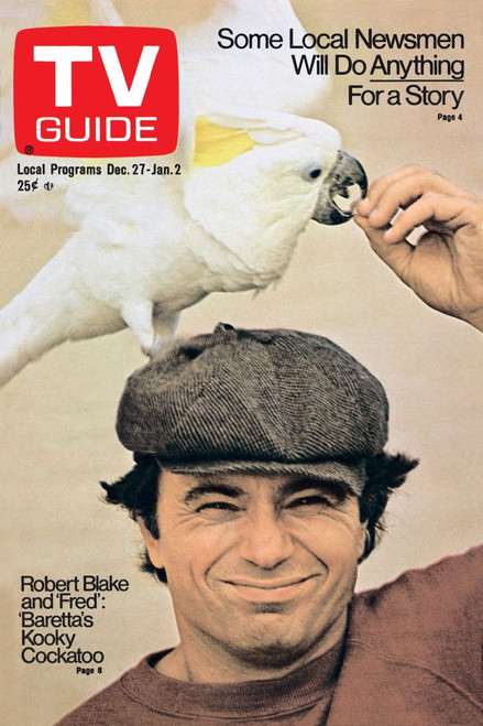 Baretta, Robert Blake & Fred, Tv Guide Cover, December 27, 1975 - January 2, 1976. Tv Guide/Courtesy Everett Collection Poster Print