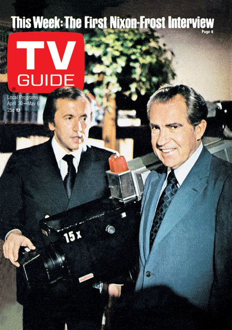Abc Evening News, David Frost, Richard Nixon, Tv Guide Cover, April 30 - May 6, 1977. Tv Guide/Courtesy Everett Collection Poster Print