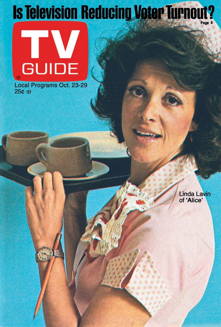 Alice, Linda Lavin, Tv Guide Cover, October 23-29, 1976. Tv Guide/Courtesy Everett Collection Poster Print
