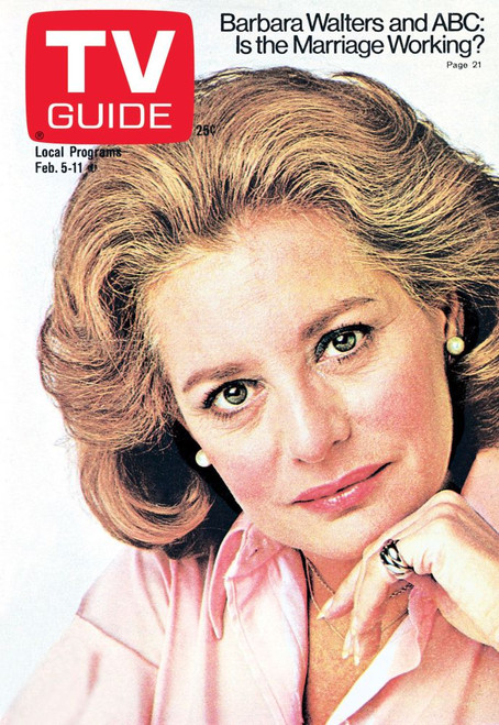 Abc Evening News,, Barbara Walters, Tv Guide Cover, February 5-11, 1977. Tv Guide/Courtesy Everett Collection Poster Print
