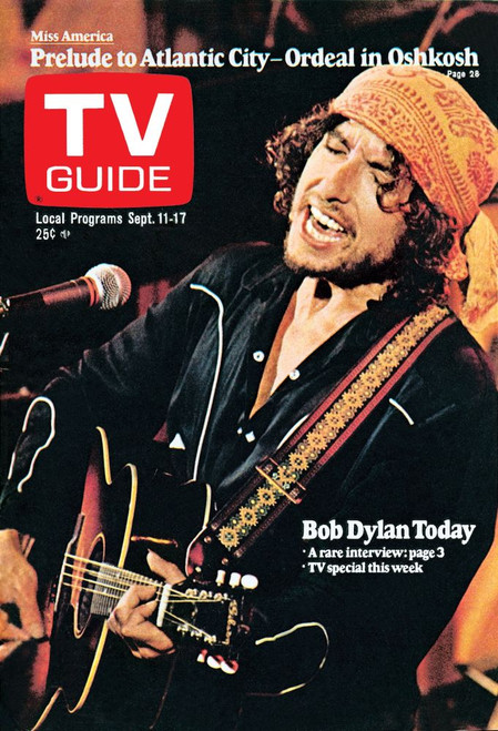 Bob Dylan, Tv Guide Cover, September 11-17, 1976. Tv Guide/Courtesy Everett Collection Poster Print