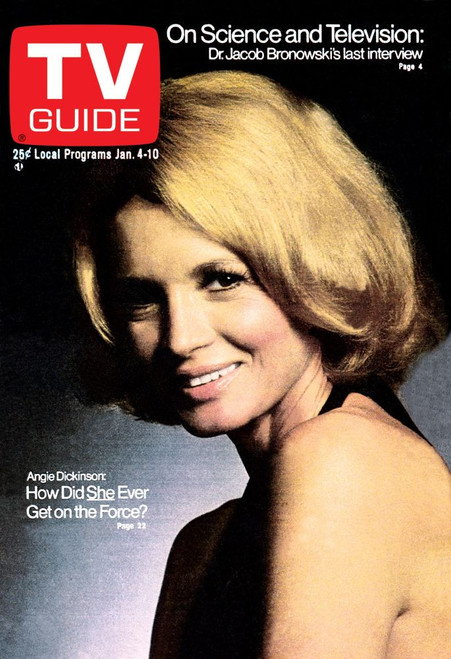 Police Woman, Angie Dickinson, Tv Guide Cover, January 4-10, 1975. Ph: Mario Caselli. Tv Guide/Courtesy Everett Collection Poster Print