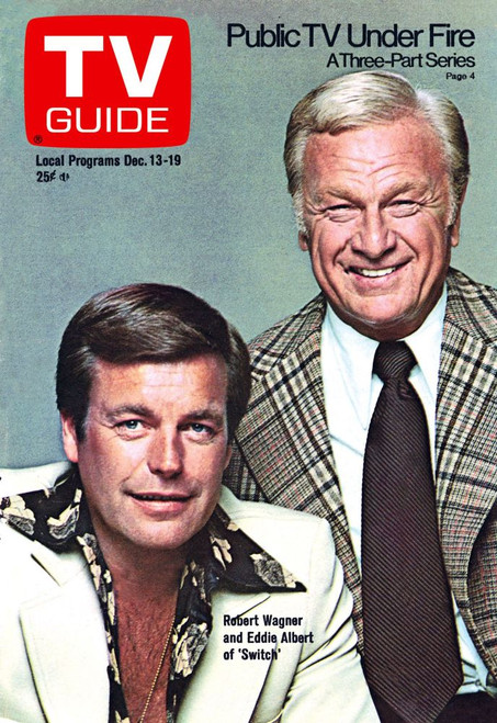 Switch, From Left: Robert Wagner, Eddie Albert, Tv Guide Cover, December 13-19, 1975. Tv Guide/Courtesy Everett Collection Poster Print