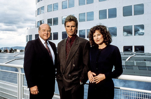 Macgyver, Dana Elcar, Richard Dean Anderson, Elyssa Davalos, Season 3, 1987. 1985 - 1992. Paramount Television/ Courtesy: Everett Collection. Poster Print